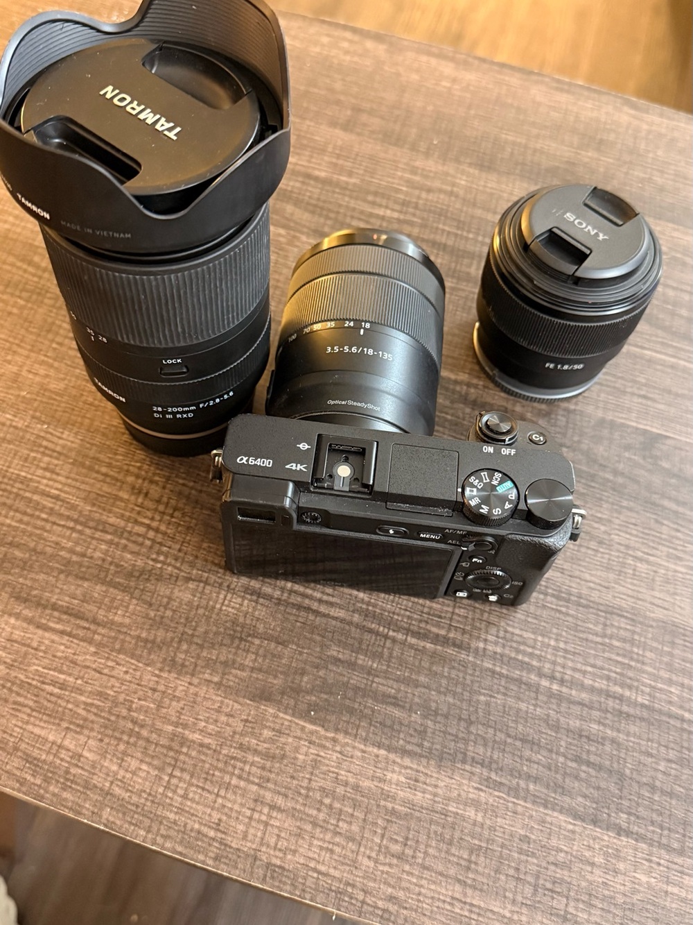 Sony Alpha A6400 Mirrorless Camera with Black Lenses
